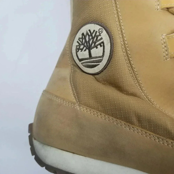 Timberland Grammercy Women's Tan Leather Lace-up Fur Lined Hiking Boots Sz 7.5M - Picture 12 of 16